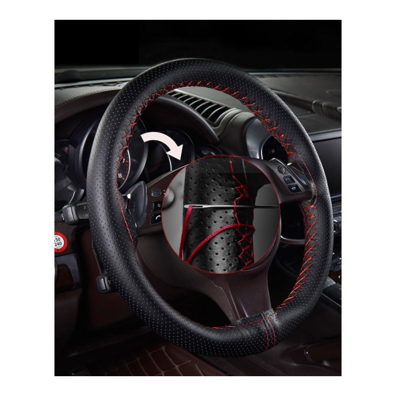 悦翔V3V5V7致尚XT逸动DT奔奔睿骋cc汽车手缝真皮方向盘套改装