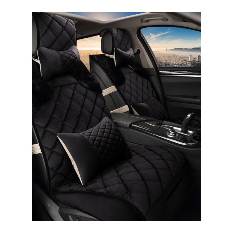 冬季毛绒汽车坐垫雪佛兰新迈锐宝XL科鲁兹科帕奇新赛欧创酷乐风RV爱唯欧宝骏560 610 630 310全包围羽绒座垫套