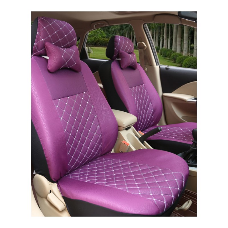 新款定做汽车座套全包全包围布艺四季通用亚麻款坐垫车套女冬