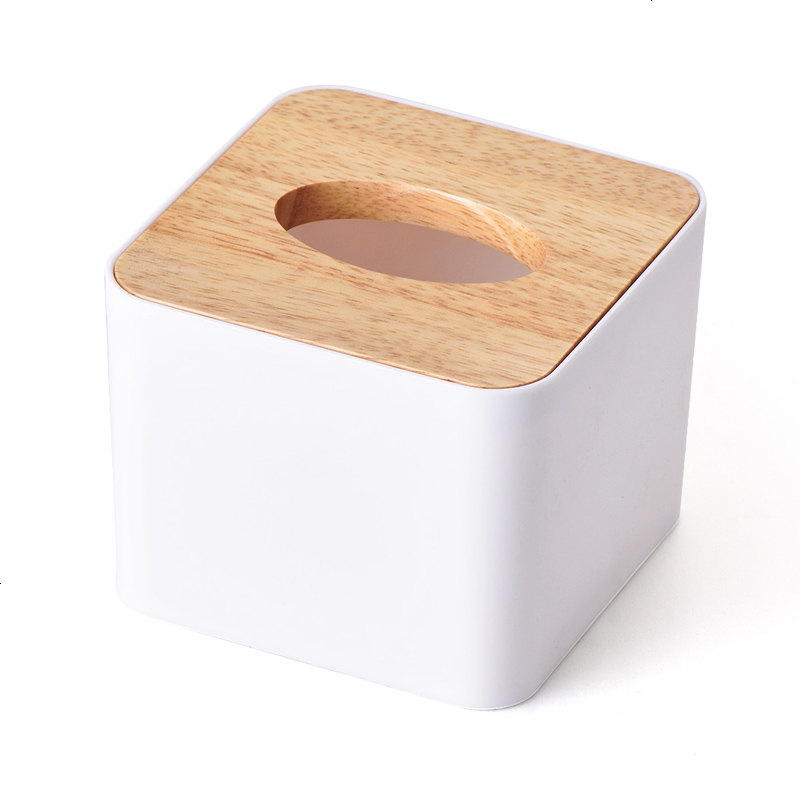 月 日式纸巾盒 实木盖子创意餐巾纸盒子抽纸盒家用车用简约纸盒