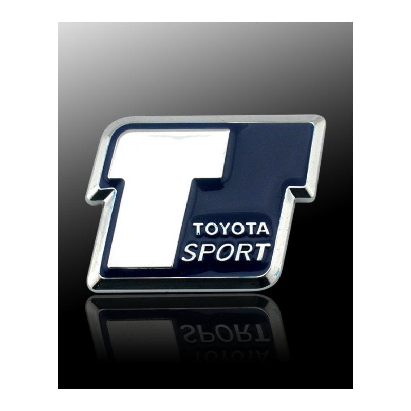 丰田TOYOTA SPORT车贴个性改装汽车标牌外饰车标3D立体贴车尾标志