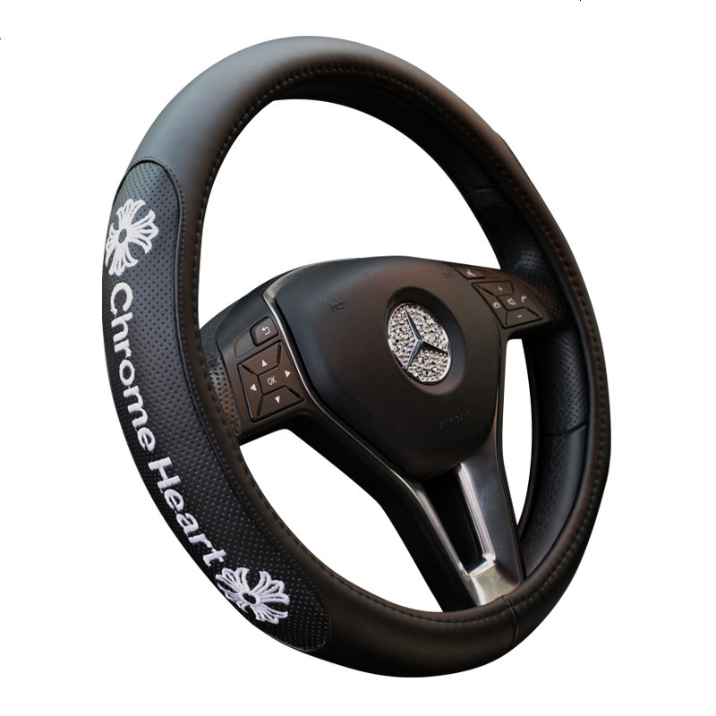 新款克罗心真皮汽车用品四季通用车载车用方向盘套牛皮把套男女士