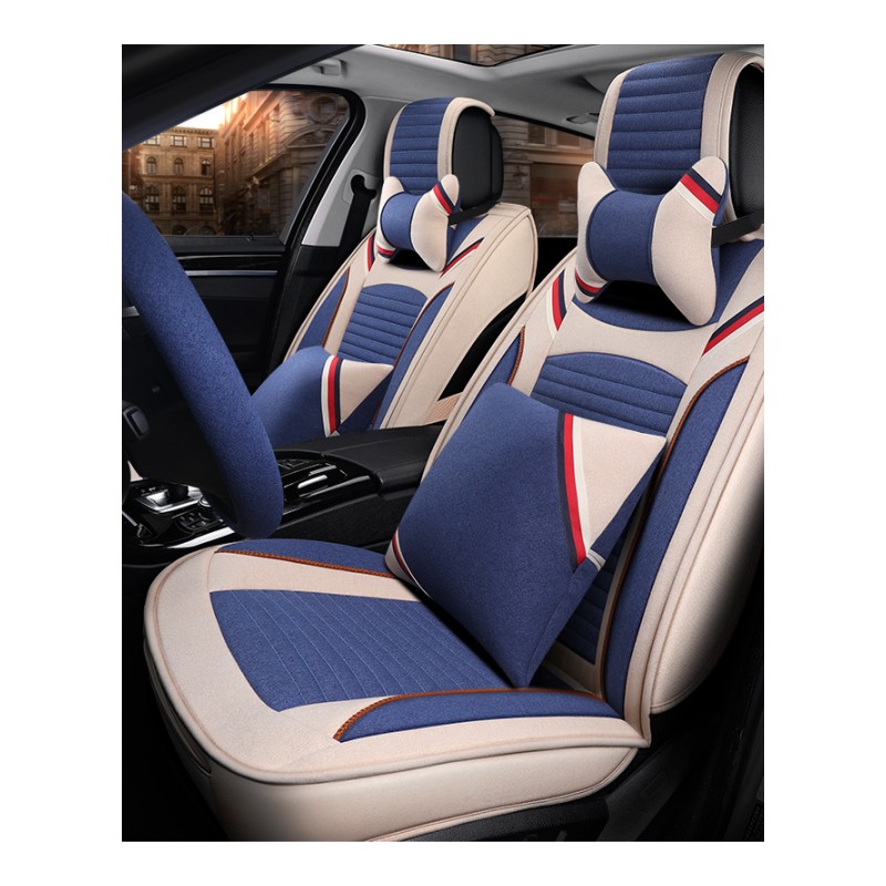亚麻全包专用汽车座套宝沃BX7江铃驭胜S330 S350四季通用坐垫椅套