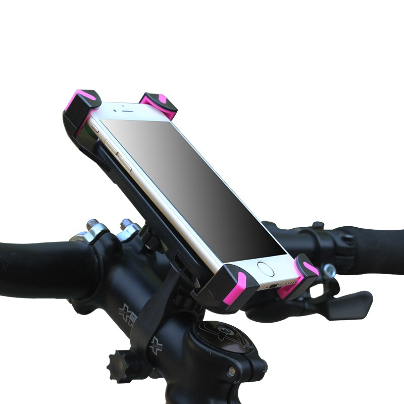 户外山地自行车手机支架360度电动摩托车手机架通用360度旋转导航装备配件摩托车电动车适用款黑灰)