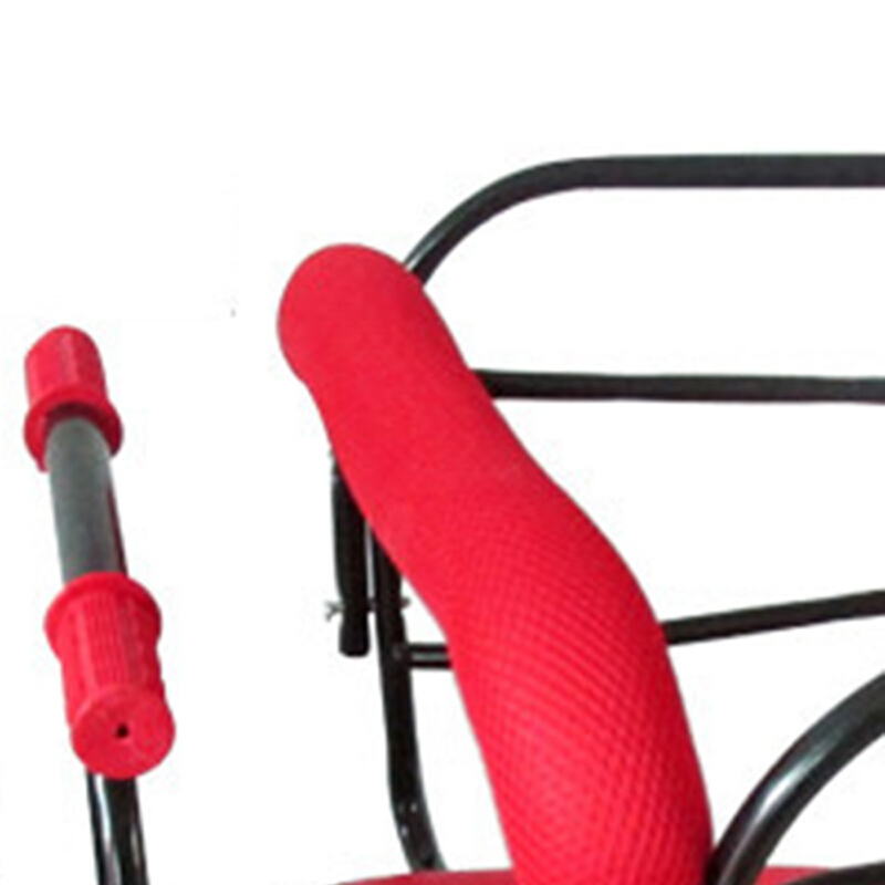 自行车儿童座椅 加大加厚山地车折叠车坐垫单车靠背小孩宝宝带围安带后置坐椅 红色 围