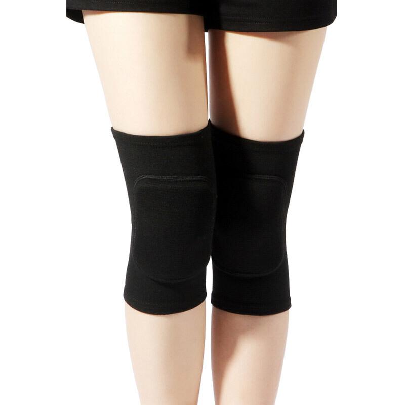 户外护膝秋季女士运动跑步舞蹈护膝女膝盖跪地护膝女健身瑜伽装备护具深蓝(送护腕2只)M(70-130斤)2只装