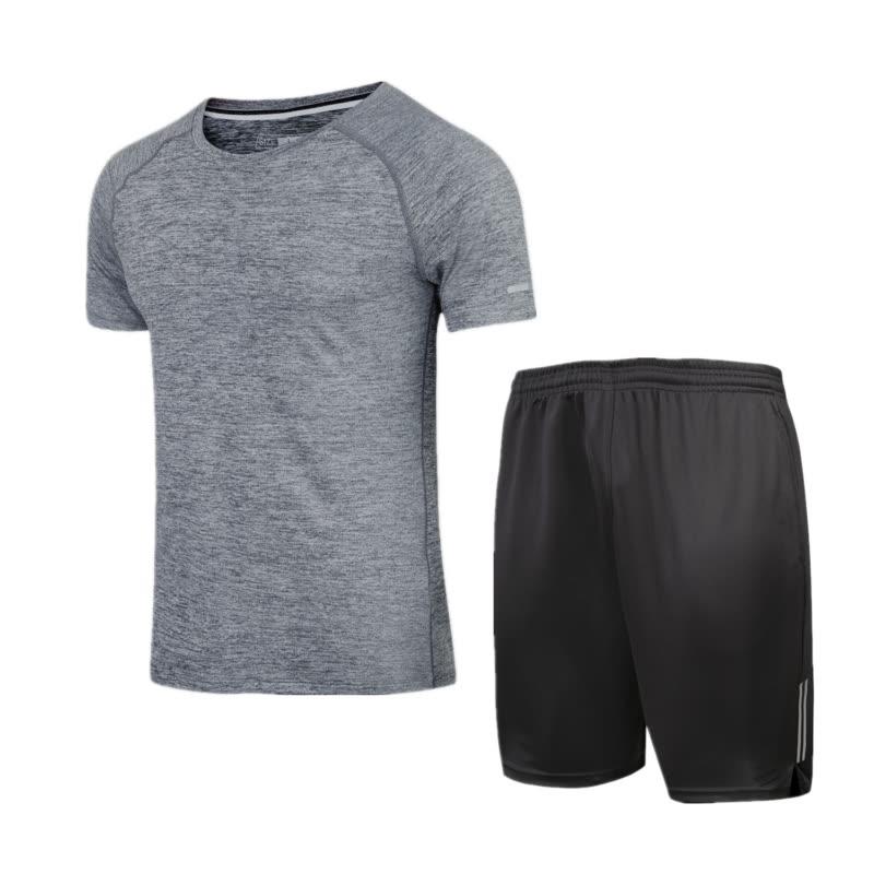 运动套装短袖男女夏季跑步服速干健身短裤休闲两件薄款运动衣服装