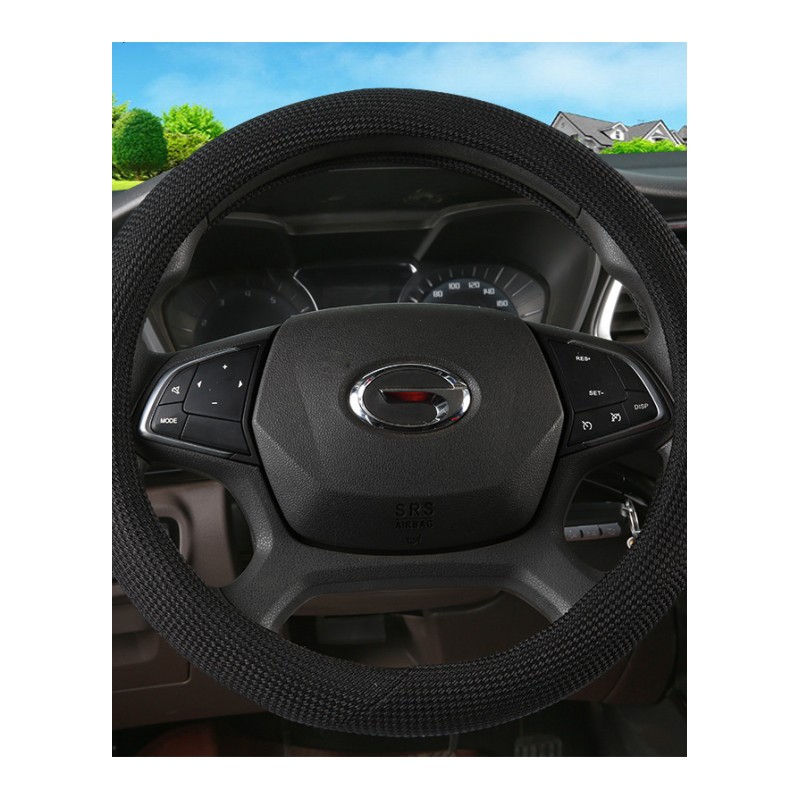 通用型汽车把套超手感透气防滑吸汗亚麻布艺冬夏四季方向盘套