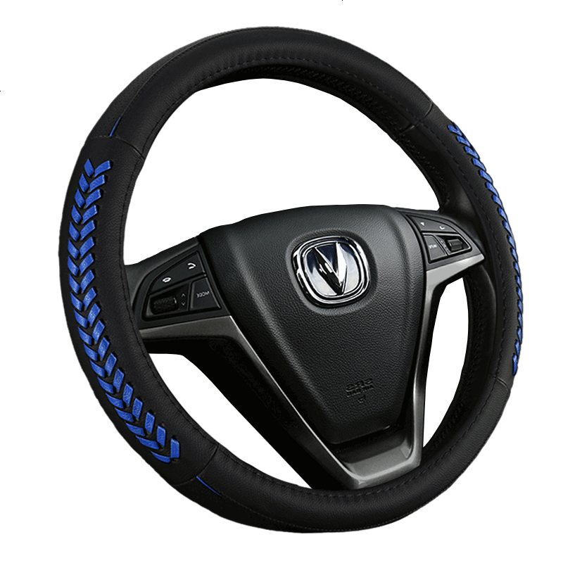 长安CS75真皮方向盘套CS95逸动CS35悦翔V3睿骋V7四季CX20汽车把套