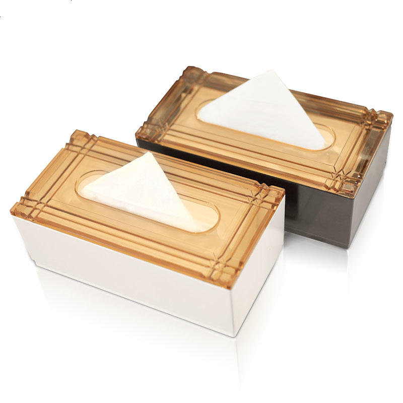 日本纸巾盒抽纸盒欧式创意餐巾纸盒简约客厅车用家用化妆餐桌