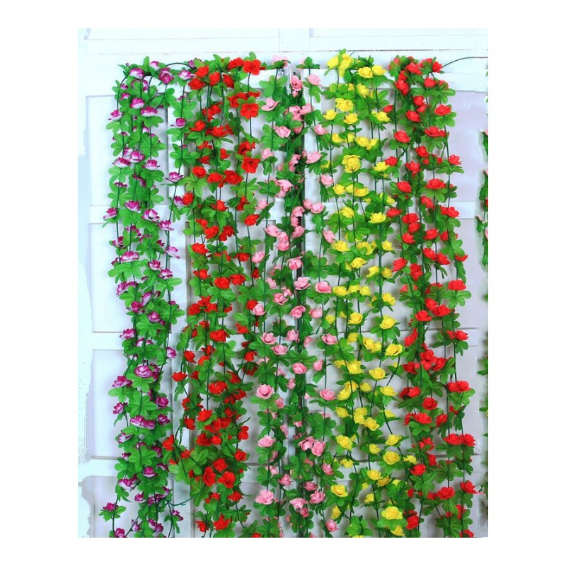 壁挂仿真植物假花藤条绿叶装饰葡萄藤蔓垂绿植墙塑料树叶子绿萝(两条起拍)