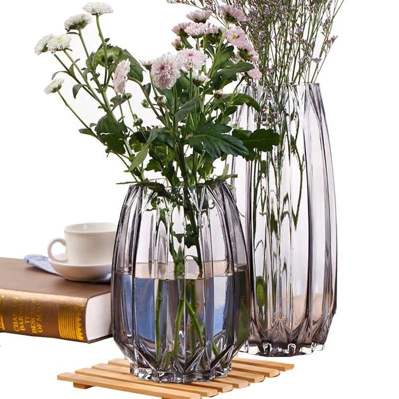 玫瑰花瓶清新满天星鲜花瓶子办公室简约插花玻璃花塑料装饰6