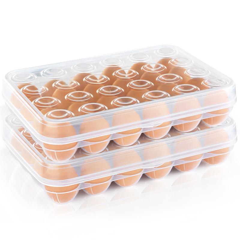 鸡蛋盒冰箱保鲜收纳盒蛋托蛋架放鸡蛋的保鲜盒塑料家用蛋格