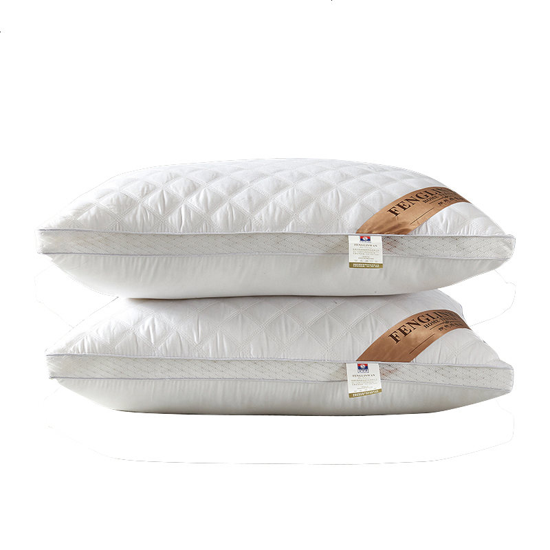 [一对装]2018新款酒店记忆枕头枕芯一对保健护颈椎可水洗羽丝绒