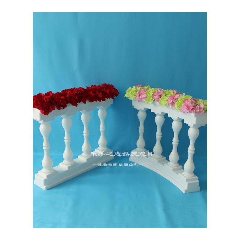 新款婚庆道具塑料罗马柱栅栏路引婚礼舞台装饰栅栏欧式围栏路引花