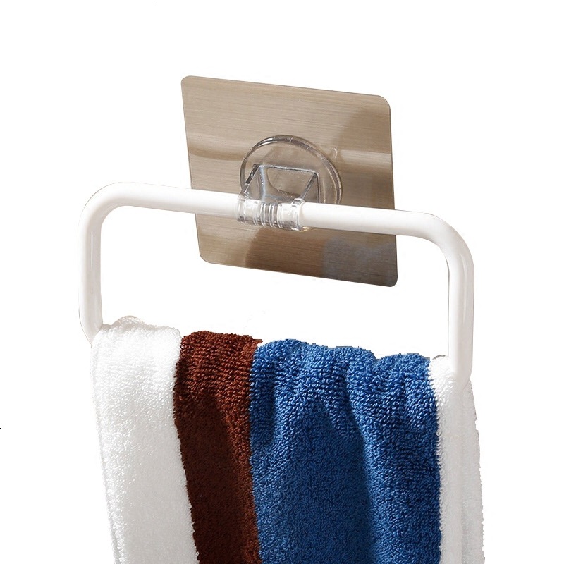 Enyakids强力吸盘毛巾架壁挂式单杆毛巾杆浴室毛巾置物架免打孔挂毛巾挂环