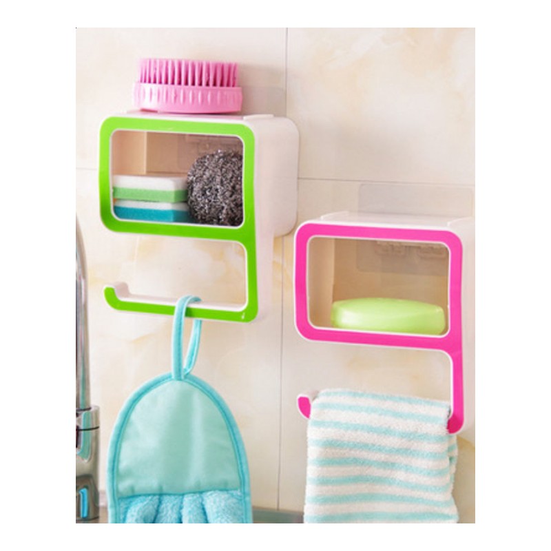 创意数字9塑料肥皂盒 魔力无痕贴吸壁式香皂盒 卫生间置物架