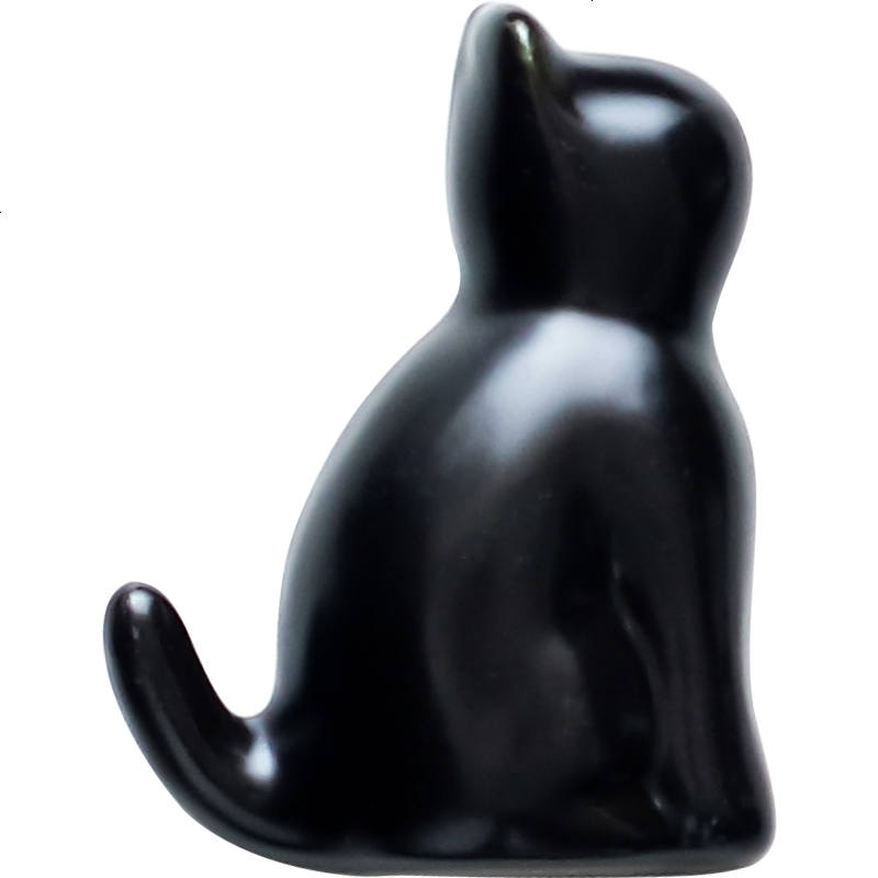 黑猫磁铁冰箱 陶瓷贴卡通可爱留言板立体动物硅胶吸铁石装饰磁贴