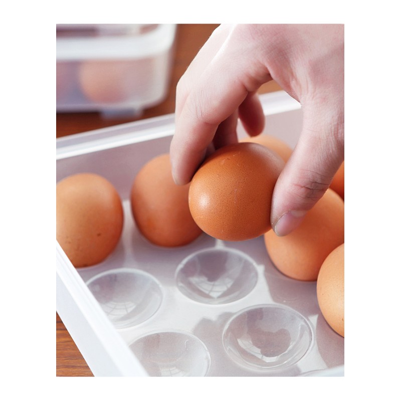 厨房用品冰箱保鲜鸡蛋盒塑料鸡蛋托放水饺子盒创意厨具食物收纳盒