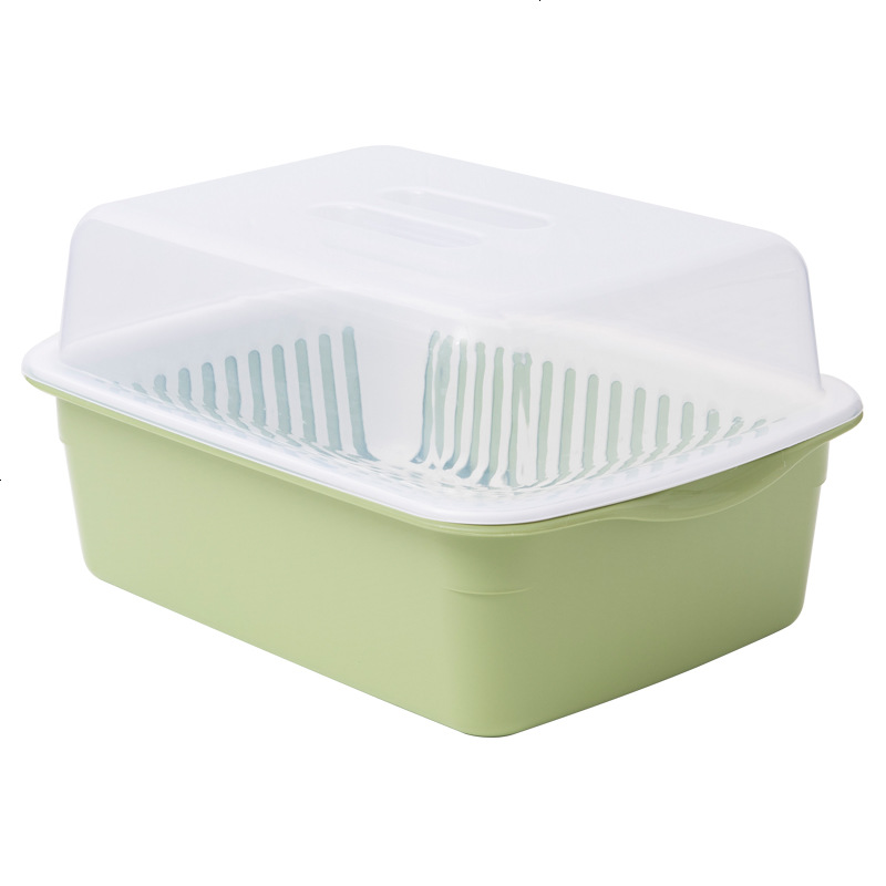 Enyakids家用放碗架沥水架厨房装碗筷收纳盒餐具碗碟置物架塑料带盖碗柜箱