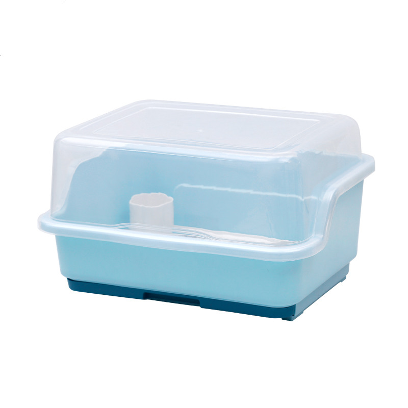 装碗筷收纳盒放碗沥水架厨房收纳箱带盖家用置物架塑料碗柜