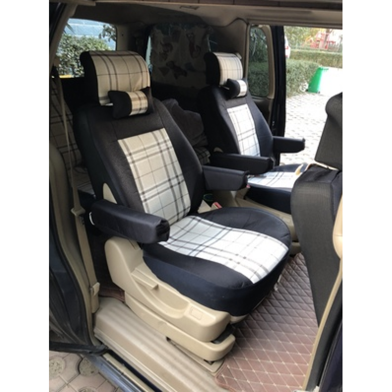 别克新老款gl8陆尊商务车7座座套全包四季通用座椅套亚麻布坐垫套