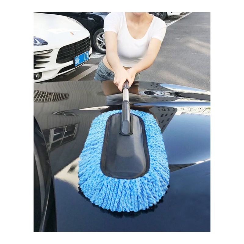 洗车刷子汽车用品长柄伸缩清洁软毛洗车工具洗车拖把擦车拖把蜡刷