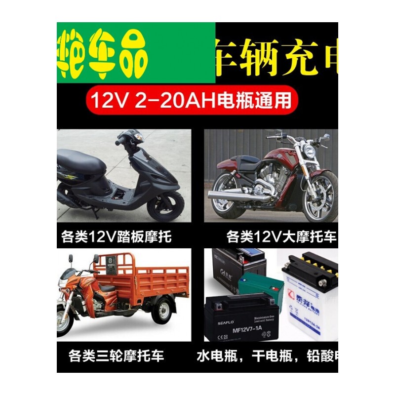 汽车电瓶充电器12v24v伏全智能通用型纯铜蓄电池自动摩托车冲电机