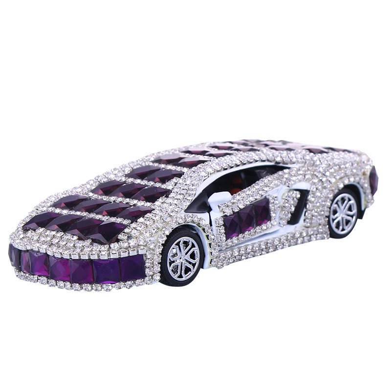 汽车摆件车模兰博基尼跑车香熏座创意时尚车内装饰品新款魅力紫紫钻可放香片