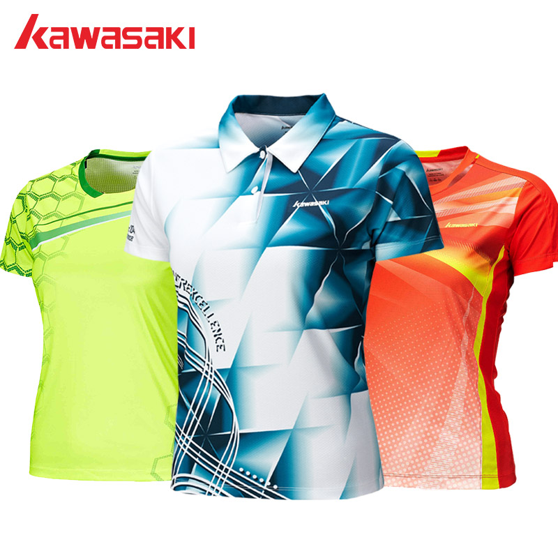 川崎(KAWASAKI)羽毛球服女款短袖速干男网球服运动T恤夏季运动裙裤