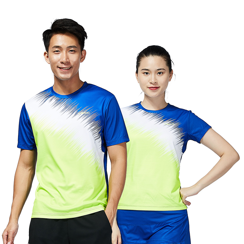 川崎(KAWASAKI)新款羽毛球服休闲运动T恤男女情侣短袖夏季子装