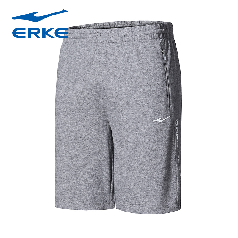 鸿星尔克(ERKE)运动短裤男 跑步健身休闲运动裤针织速干轻薄透气 五分裤