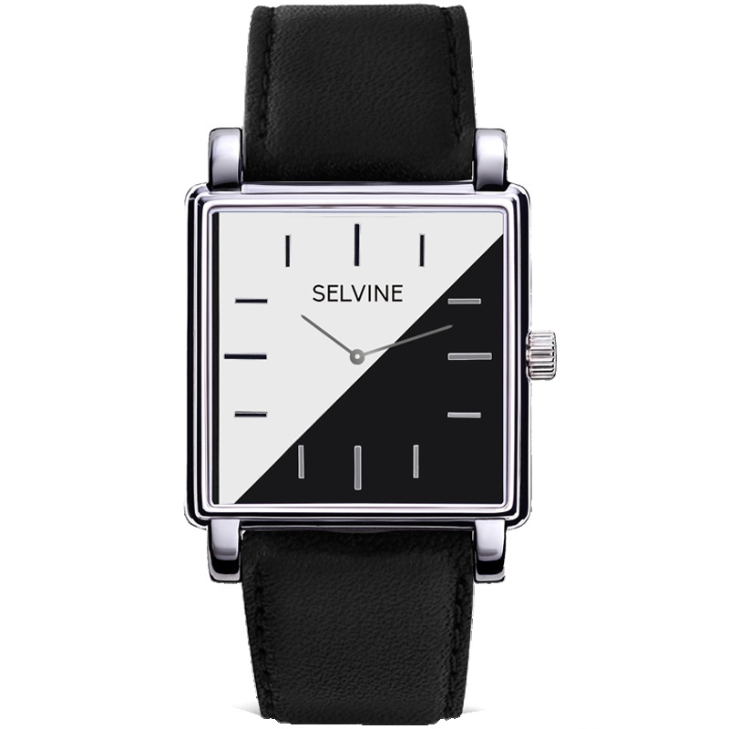 selvine 欧美品牌时髦撞色方表盘手表phoenix 石英表 女