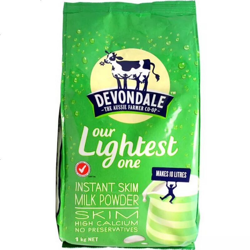 德运(devondale)奶粉进口脱脂高钙速溶成人奶粉 1kg装