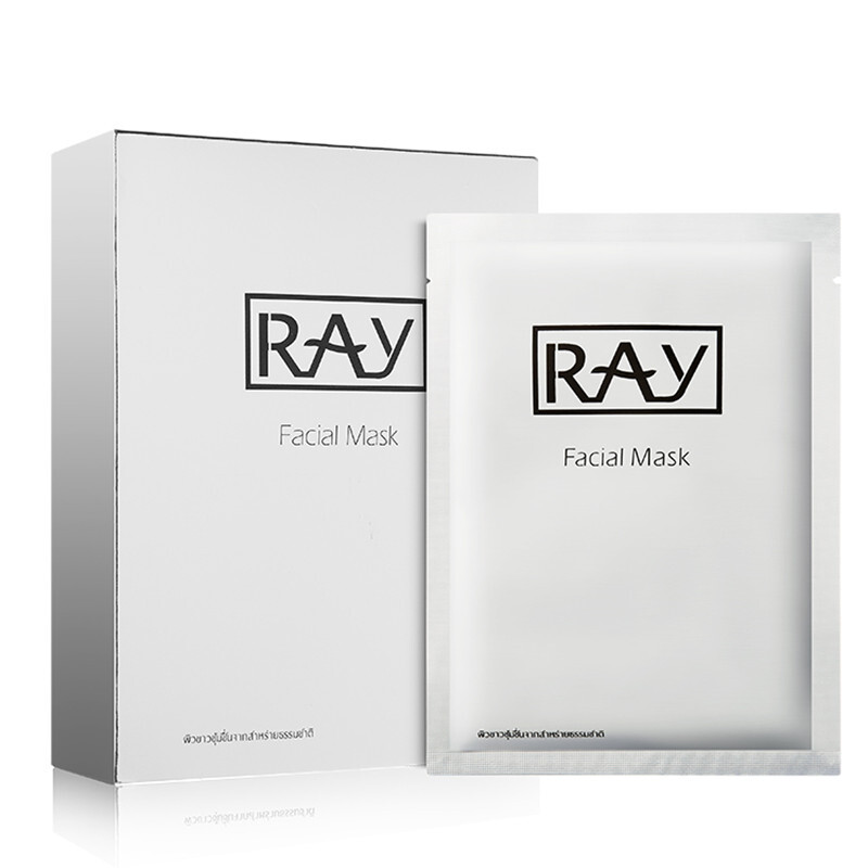 泰国原装Ray蚕丝面膜 嫩白补水保湿收缩毛孔 银色面膜10片1盒