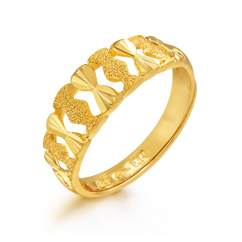 周生生(CHOW SANG SANG)足金黄金戒指开口戒指女款 28602R计价