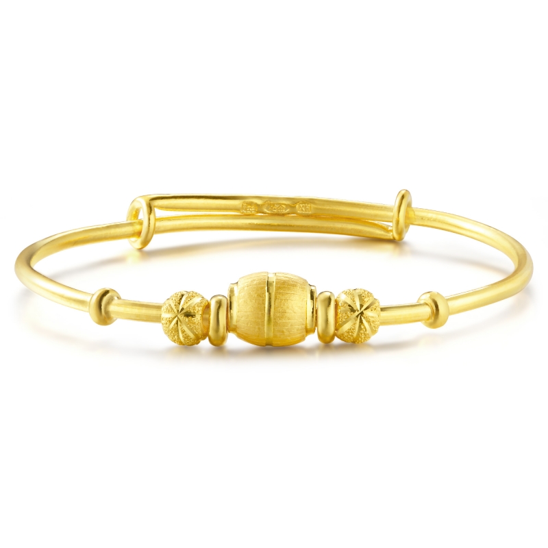 周生生(chow sang sang)黄金手镯足金金饰bb儿童手镯金镯子满月送礼