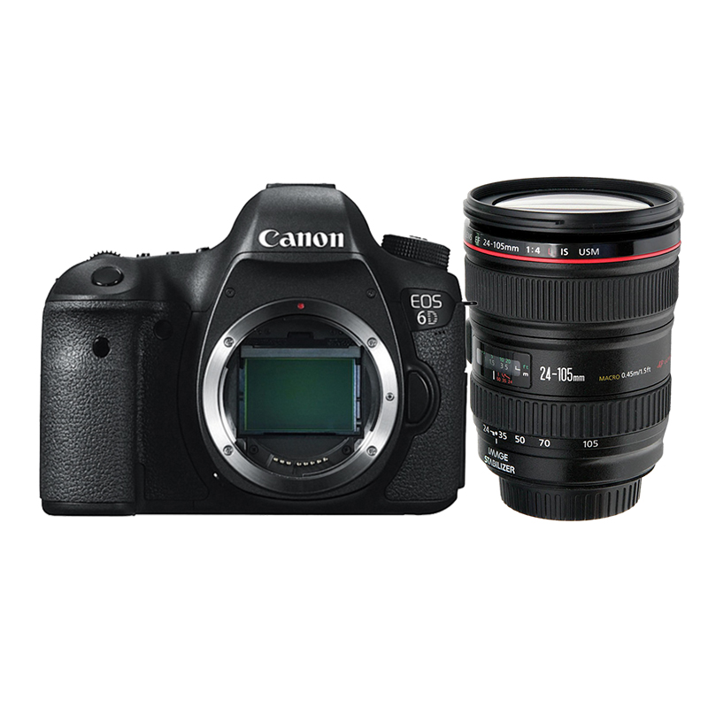 [二手95新]佳能(Canon) 6D EOS全画幅单反相机 6D +24-105mm IS 红圈镜头[套机]