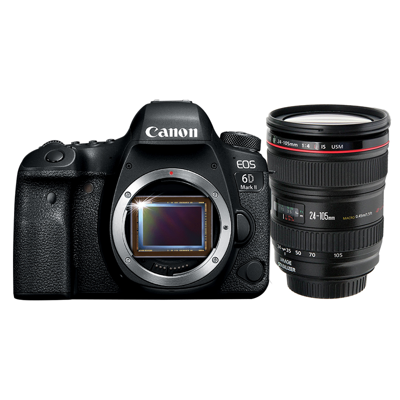 [二手95新]佳能(Canon) EOS 6D Mark II 全画幅数码单反相机 6D2+24-105mm [套机]