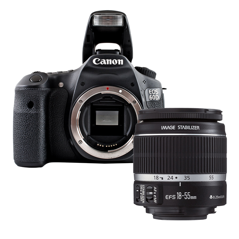 [二手95新]佳能/Canon EOS 60D 单反相机 60D +18-55 STM 中端级别单反[套机]