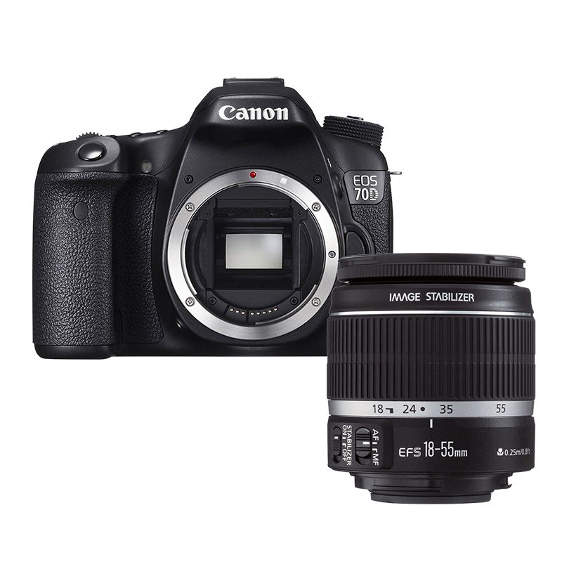 [二手95新]佳能(Canon) EOS 70D +18-55 STM 单反相机 数码相机 中端数码相机[套机]