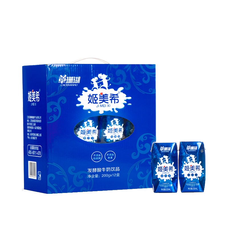 姬美希 礼盒装原味发酵型酸奶饮品 200ml*12盒