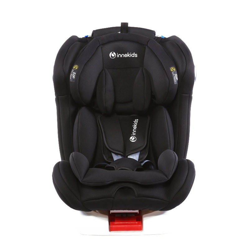 innokids儿童安全座椅0-4岁-12岁可躺婴儿宝宝车载360度旋转汽车用 炫酷黑安全带版