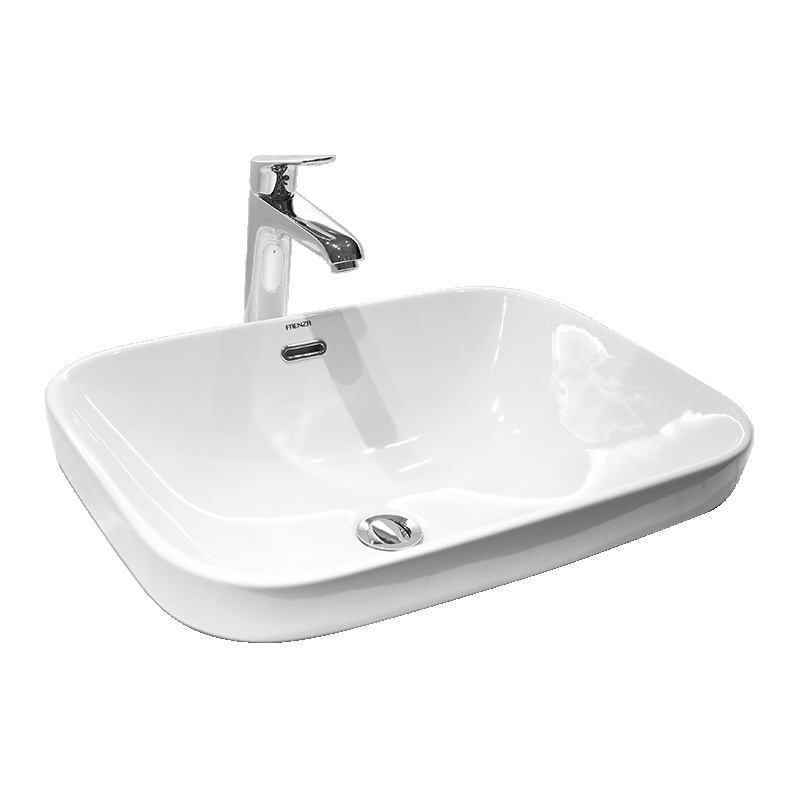 faenza法恩莎台上盆艺术盆洗手盆陶瓷洗面盆洗脸盆半嵌入式台中盆洗漱