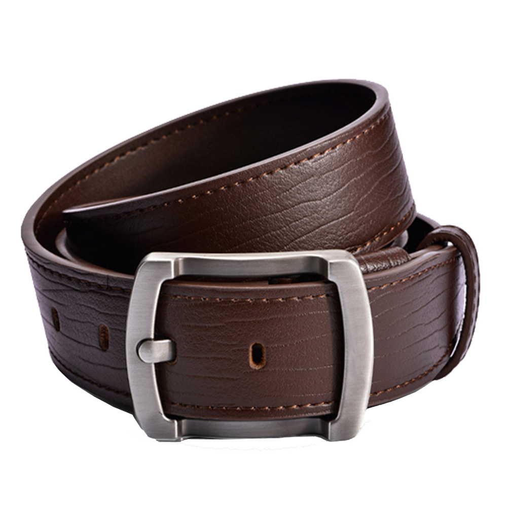 clkbv 男士皮带休闲简约男士针扣腰带 经典男士商务休闲皮带