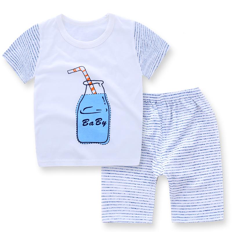 [促销]儿童短袖套装男童女童T恤夏装童装宝宝纯棉打底衫小童婴儿1-3岁春