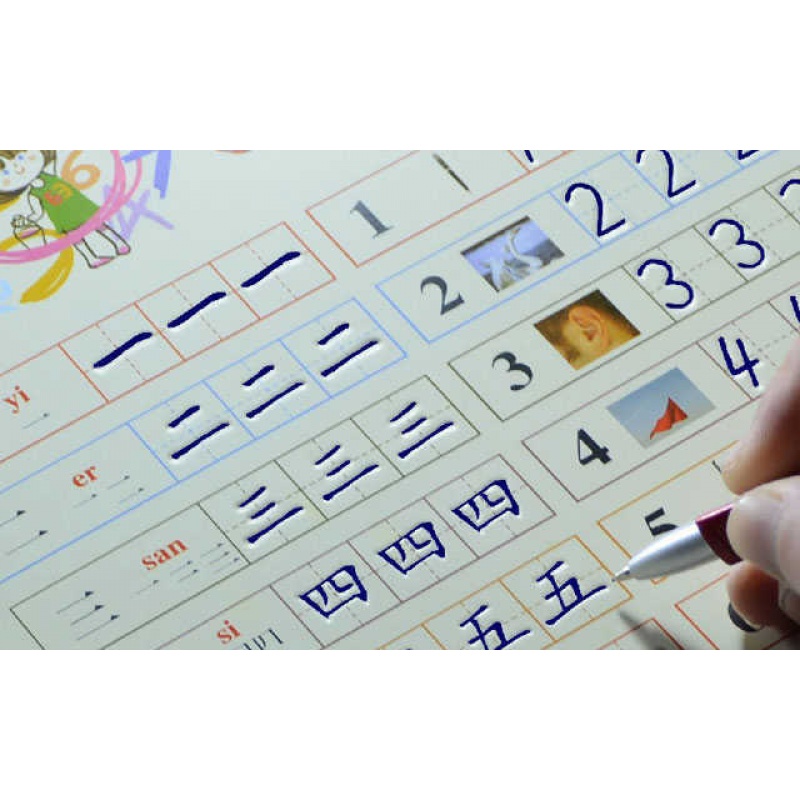 [促销][让您的宝宝赢在起跑线上]3-7岁启蒙数字拼音笔画绘画儿童字帖学前凹楷书练字帖幼儿园宝宝数字练字板本描红本写字
