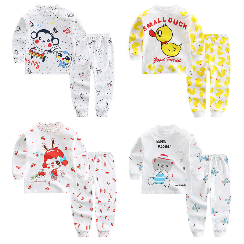 [促销][买两件送袜子]儿童纯棉内衣套装秋衣秋裤宝宝婴幼儿男女童睡衣