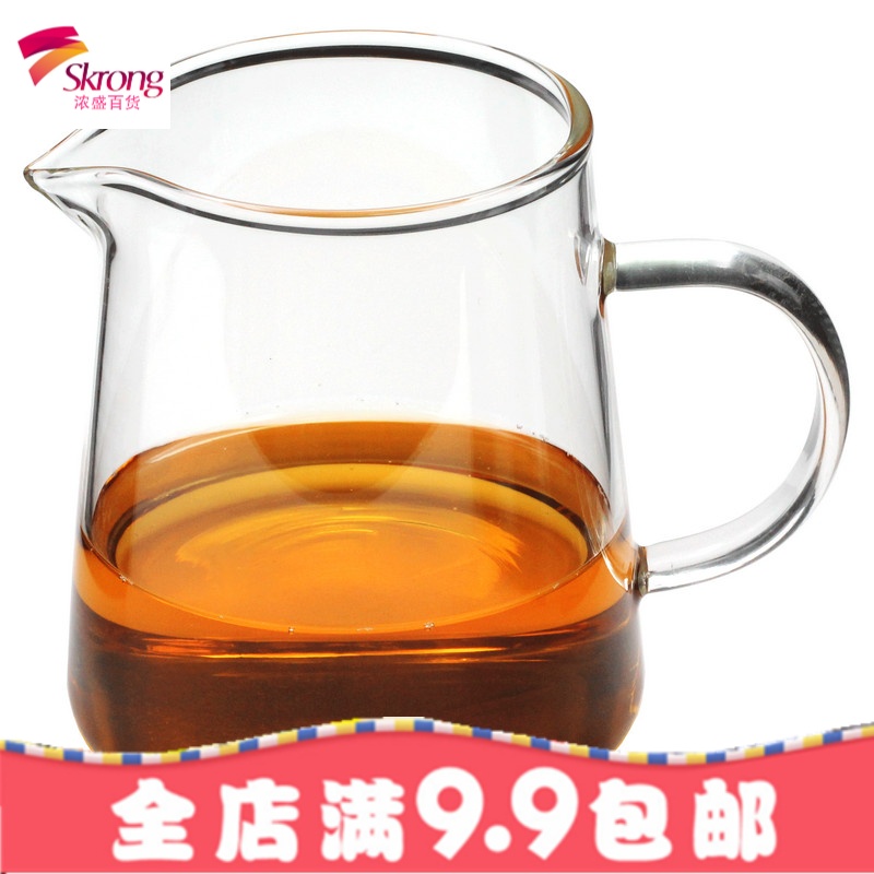 耐热玻璃加厚公道杯茶漏套装大号功夫茶具茶道过滤公杯分茶器家用