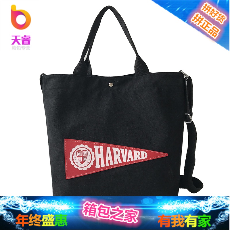 大包包女2018新款时尚百搭单肩斜挎包帆布大容量大学生上课手提包